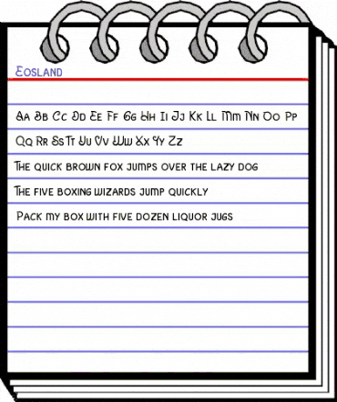 Eosland Regular animated font preview Eosland Regular animated font preview