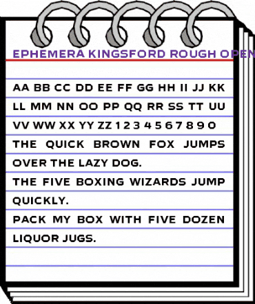 Ephemera Kingsford Rough Rough animated font preview Ephemera Kingsford Rough Rough animated font preview