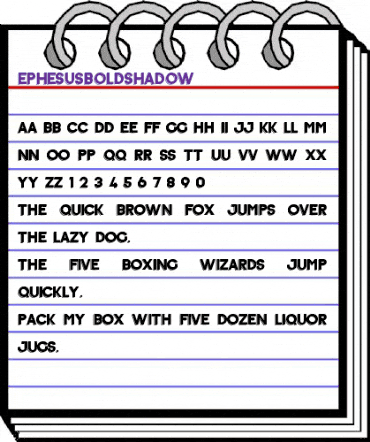 Ephesus Bold Shadow Bold animated font preview Ephesus Bold Shadow Bold animated font preview