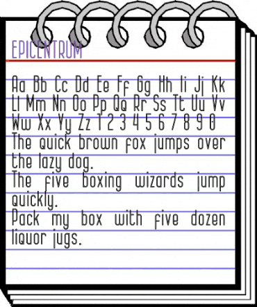 Epicentrum Regular animated font preview
