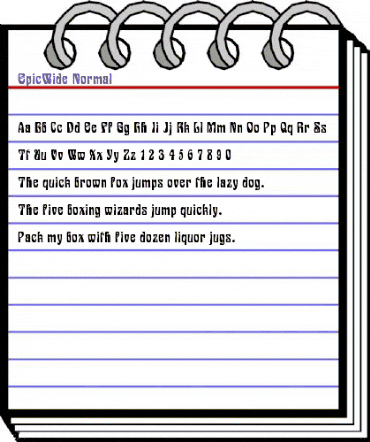 EpicWide Normal animated font preview EpicWide Normal animated font preview