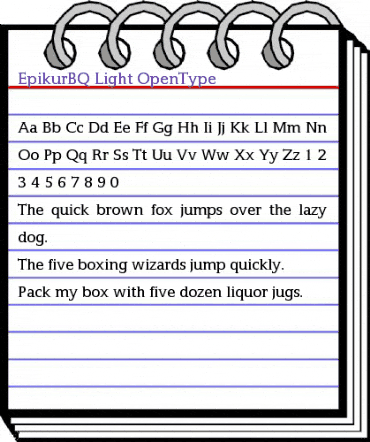 Epikur BQ Regular animated font preview