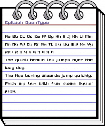 Epitaph Regular animated font preview Epitaph Regular animated font preview