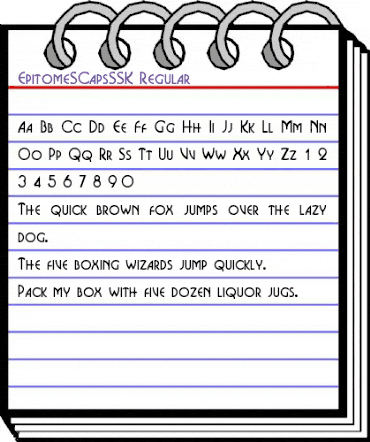 EpitomeSCapsSSK Regular animated font preview EpitomeSCapsSSK Regular animated font preview