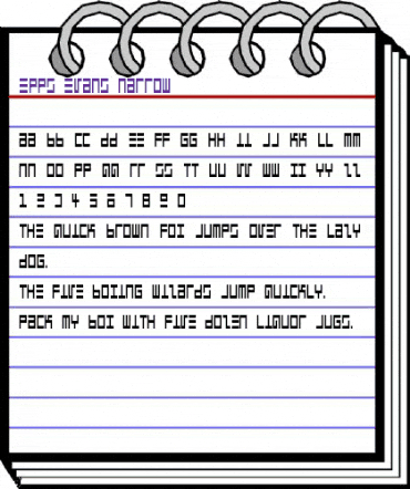 Epps Evans Narrow animated font preview