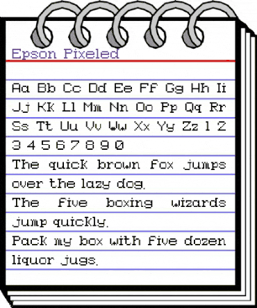 Epson Pixeled Regular animated font preview