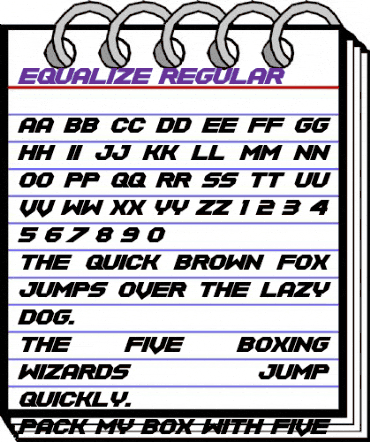 Equalize Regular animated font preview Equalize Regular animated font preview
