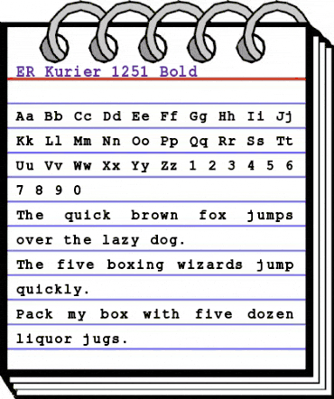 ER Kurier 1251 Bold animated font preview ER Kurier 1251 Bold animated font preview