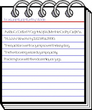 Eras-Light-Light Lefty Wide Regular animated font preview