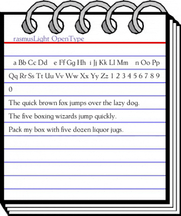 ErasmusLight Regular animated font preview