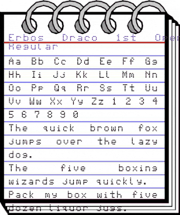 Erbos Draco 1st Open NBP Regular animated font preview Erbos Draco 1st Open NBP Regular animated font preview