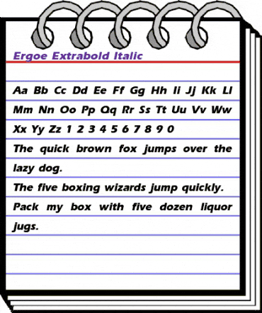 Ergoe Extrabold Italic animated font preview Ergoe Extrabold Italic animated font preview