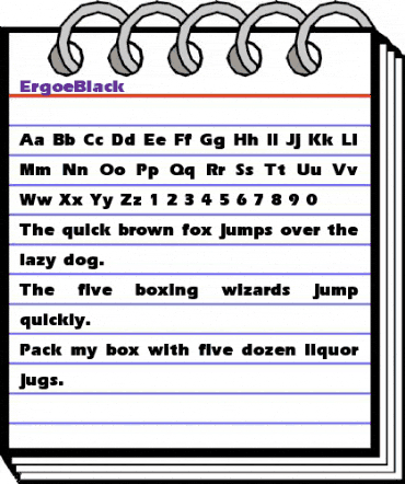ErgoeBlack Regular animated font preview