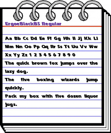 ErgoeBlackBS Regular animated font preview