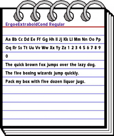 ErgoeExtraboldCond Regular animated font preview ErgoeExtraboldCond Regular animated font preview