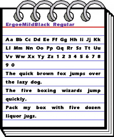 ErgoeMildBlack Regular animated font preview ErgoeMildBlack Regular animated font preview