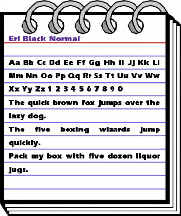 Eri-Black Normal animated font preview