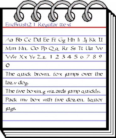 EricBrush21 Regular animated font preview EricBrush21 Regular animated font preview