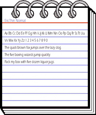 EricThin Normal animated font preview