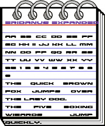 Eridanus Expanded Expanded animated font preview Eridanus Expanded Expanded animated font preview