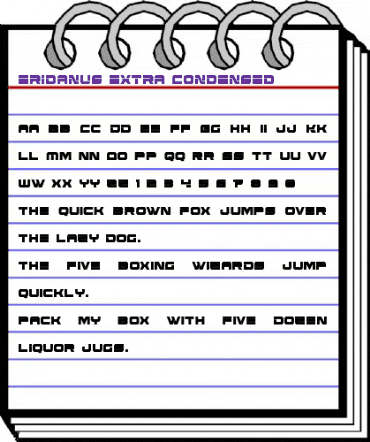 Eridanus Extra-Condensed Extra-Condensed animated font preview Eridanus Extra-Condensed Extra-Condensed animated font preview