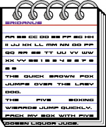 Eridanus Regular animated font preview