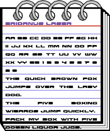 Eridanus Laser Regular animated font preview