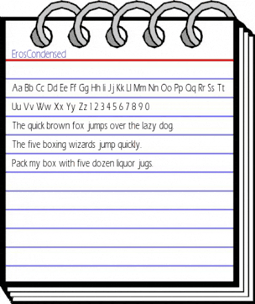 ErosCondensed Regular animated font preview ErosCondensed Regular animated font preview