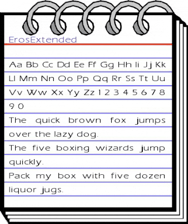 ErosExtended Regular animated font preview