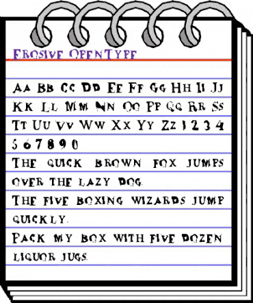 Erosive Regular animated font preview Erosive Regular animated font preview