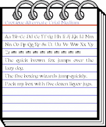Erotique Alternate Trial Medium animated font preview Erotique Alternate Trial Medium animated font preview