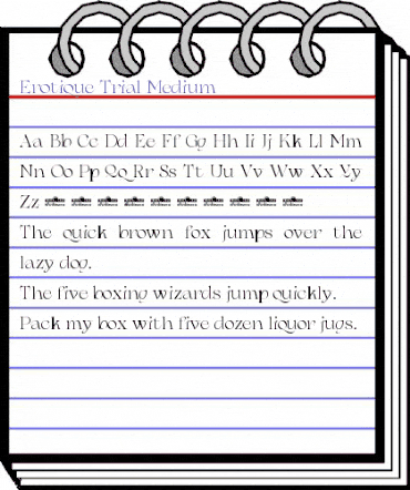 Erotique Trial Medium animated font preview Erotique Trial Medium animated font preview