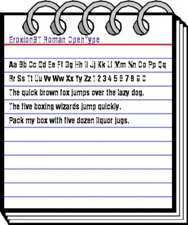 Eroxion BT Regular animated font preview Eroxion BT Regular animated font preview