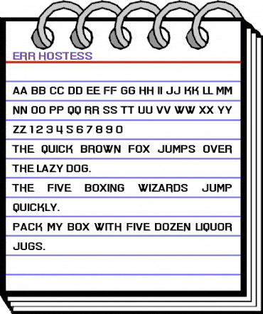 Err Hostess Regular animated font preview Err Hostess Regular animated font preview