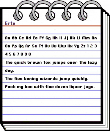 Erte Regular animated font preview