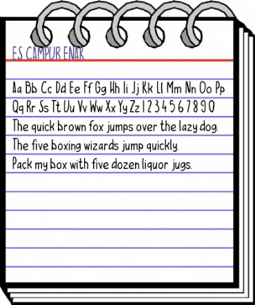 ES CAMPUR ENAK Regular animated font preview ES CAMPUR ENAK Regular animated font preview