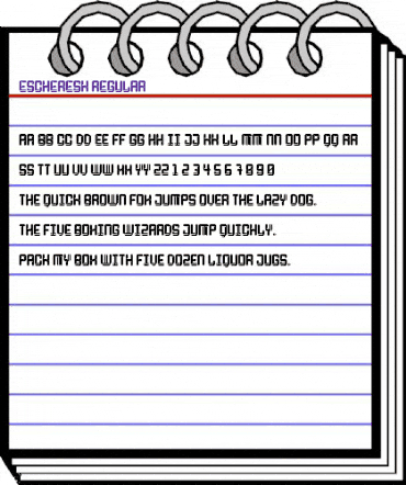Escheresk Regular animated font preview Escheresk Regular animated font preview