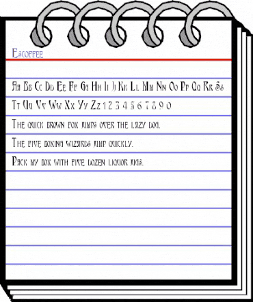 Escoffee Regular animated font preview