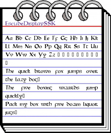EscudeDisplaySSK Regular animated font preview EscudeDisplaySSK Regular animated font preview