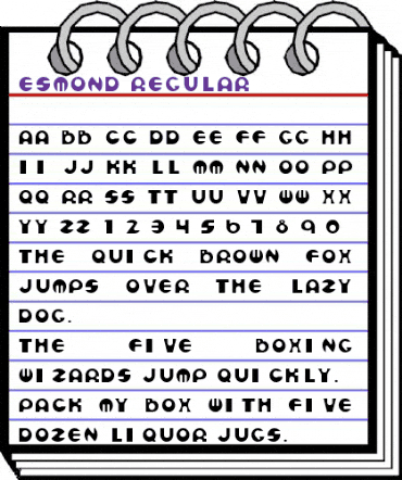 ESMOND Regular animated font preview ESMOND Regular animated font preview