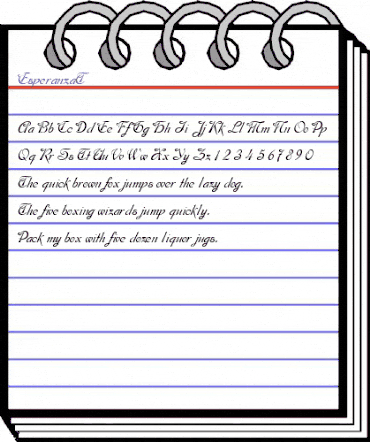 Esperanza!" Regular animated font preview Esperanza!" Regular animated font preview