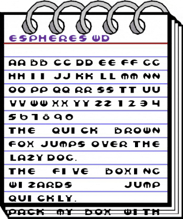 Espheres Wd Regular animated font preview Espheres Wd Regular animated font preview
