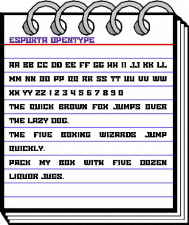 Esporta Regular animated font preview Esporta Regular animated font preview