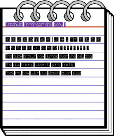 Essential Arrangement Regular animated font preview Essential Arrangement Regular animated font preview