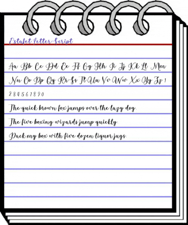 Estafet Letter Script Med Regular animated font preview