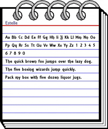 Estelle Regular animated font preview Estelle Regular animated font preview