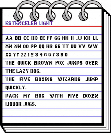 Estenceler Light animated font preview Estenceler Light animated font preview
