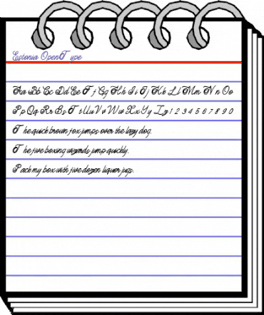 Estonia Regular animated font preview