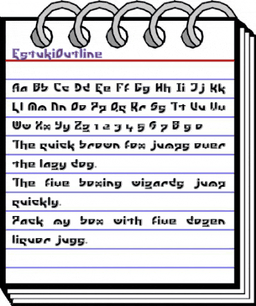 EstukiOutline Regular animated font preview EstukiOutline Regular animated font preview