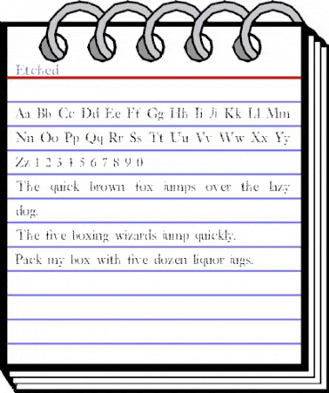 Etched Regular animated font preview Etched Regular animated font preview